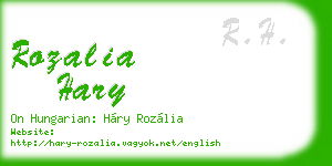 rozalia hary business card